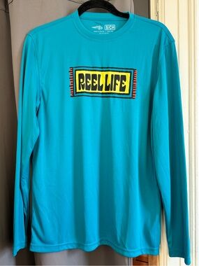 Sunblock shirt Reel Life Men's Long-Sleeve Teal Performance Shirt